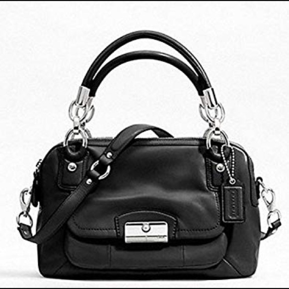 Vintage COACH Kristin Black Leather Handbag